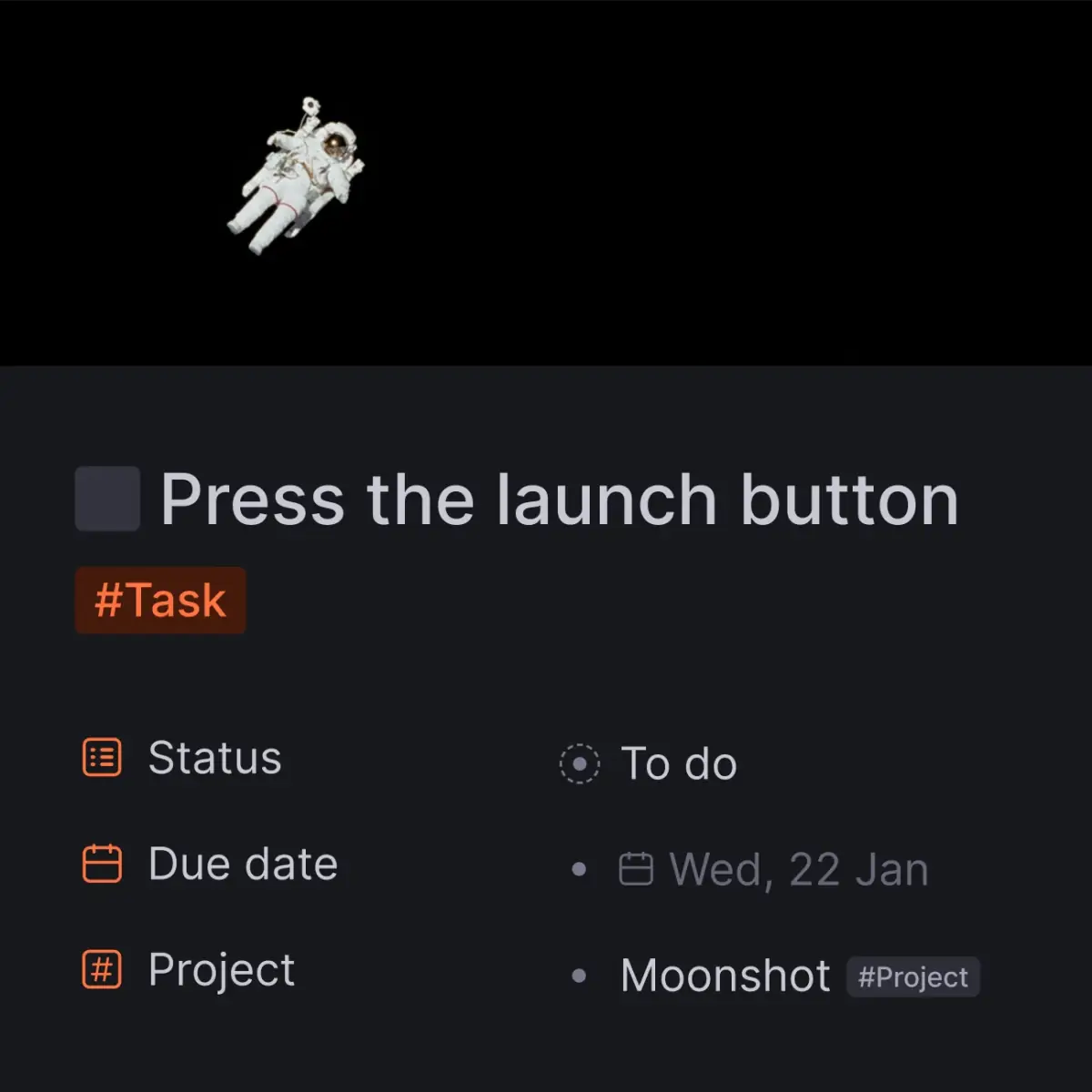 Screenshot showing tasks in Tana Outliner