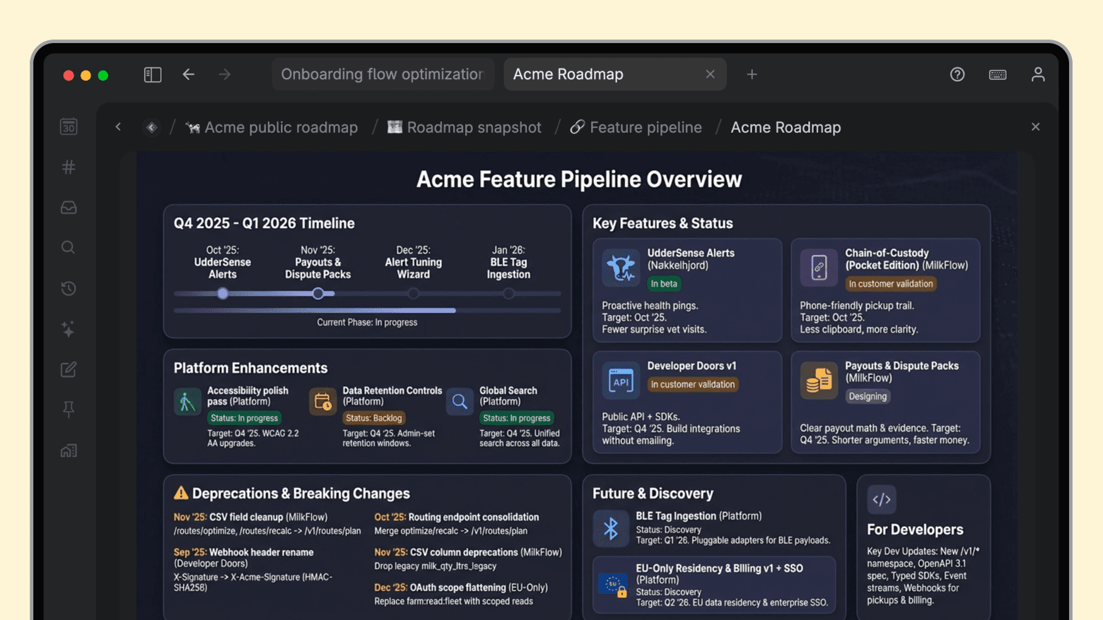Visualize a roadmap with a Bento infographic