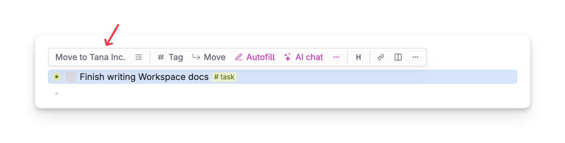 The node editor toolbar
