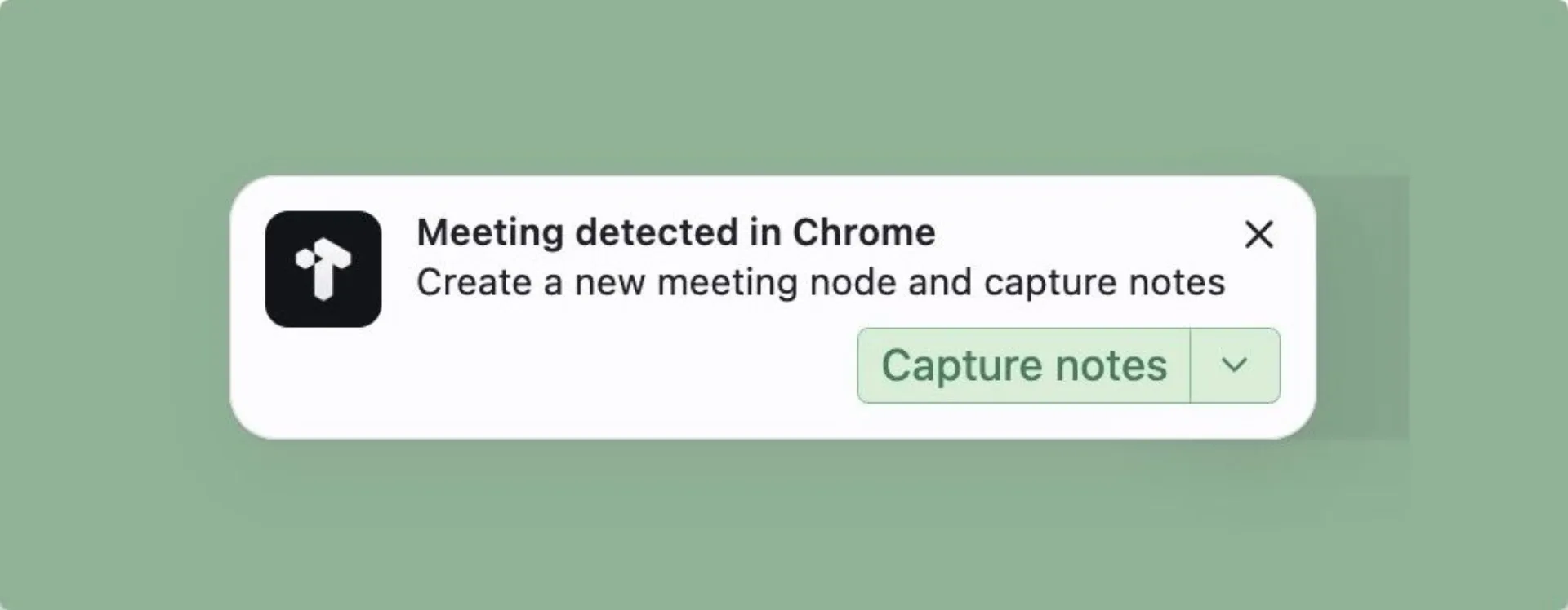 Tana desktop meeting notifications and detection