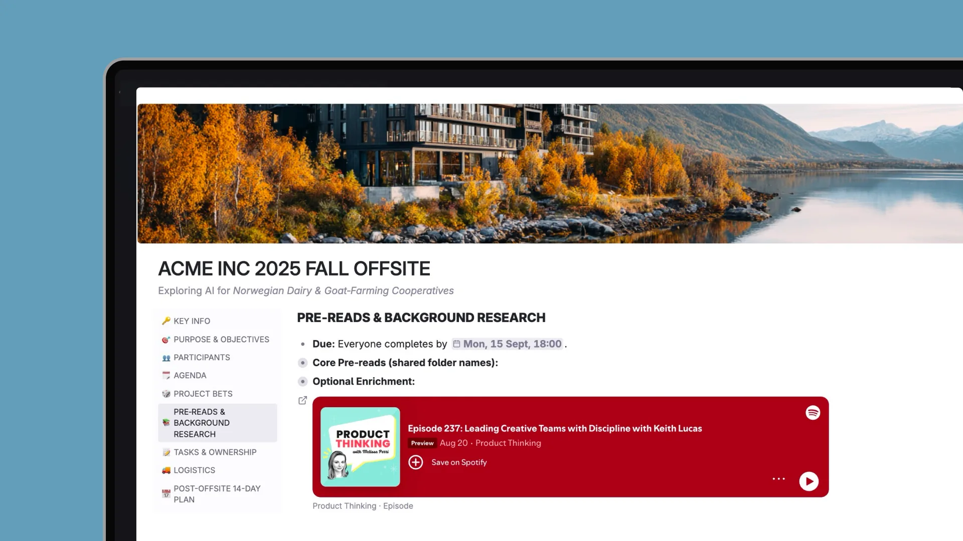 Tana Publish embeds images and videos in published pages