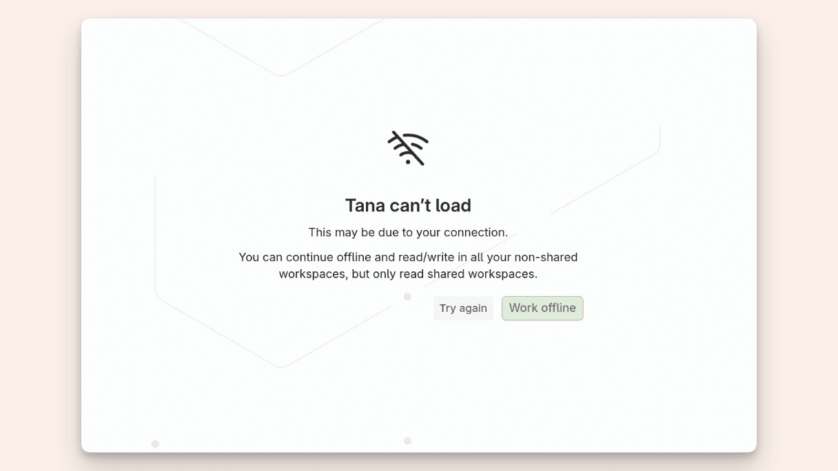 Enable offline from the user menu, command line or from reloading while offline