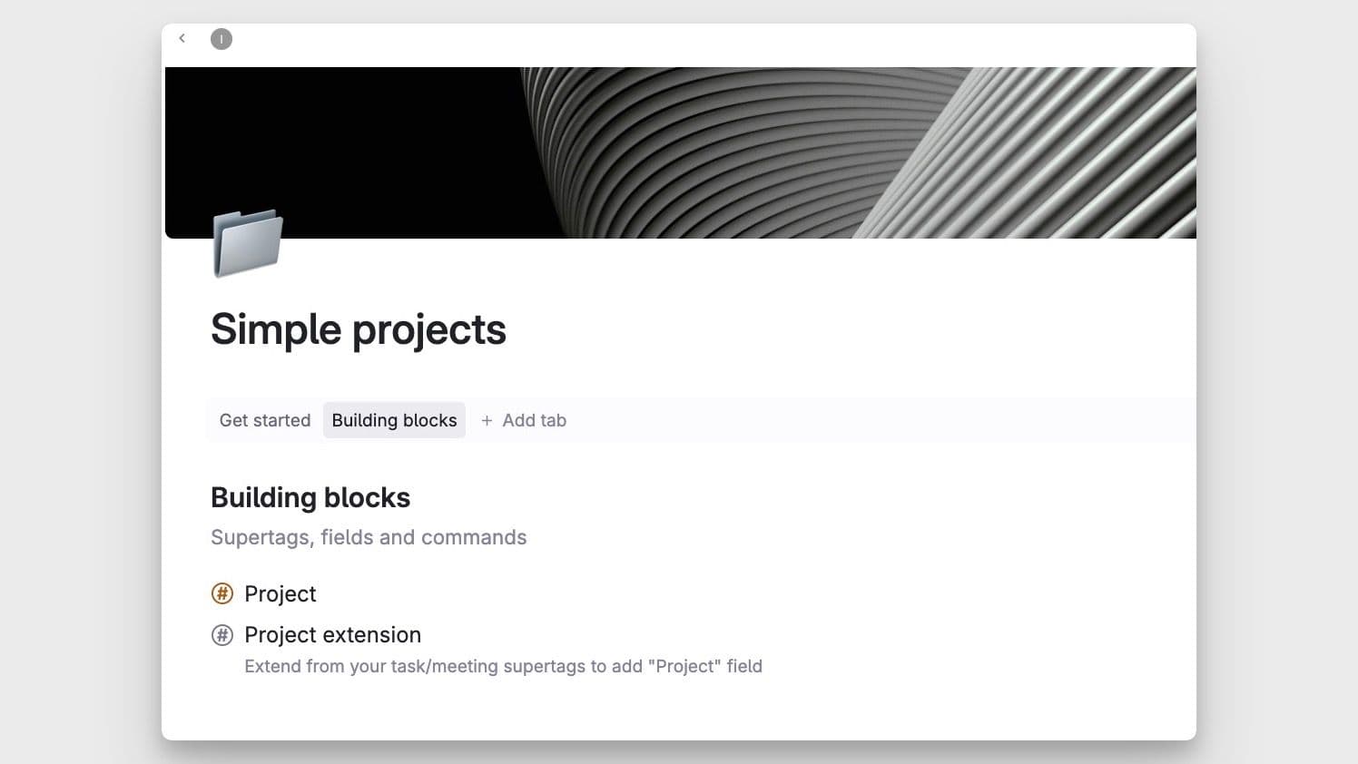 Template building blocks in install node