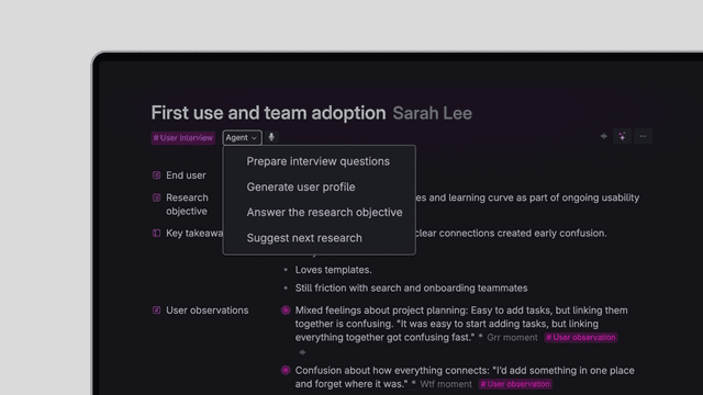User Insight Interviews User interview to insight - Tana Outliner Learn
